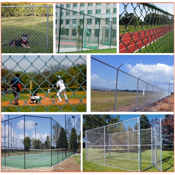 1.5 Inch Diamond Mesh Fence Powder Painted Chain Link Fence Any Ral Color