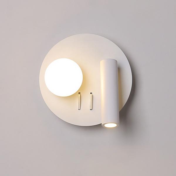 Bedside reading wall lamp acrylic ball Nordic bedroom bed board light living Bedhead wall light for hotel