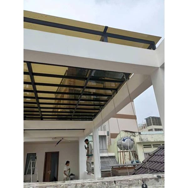 Fire Retardancy Rated B1 According To GB8624-1997 3mm bronze Polycarbonate Sheet with 2100mm Width