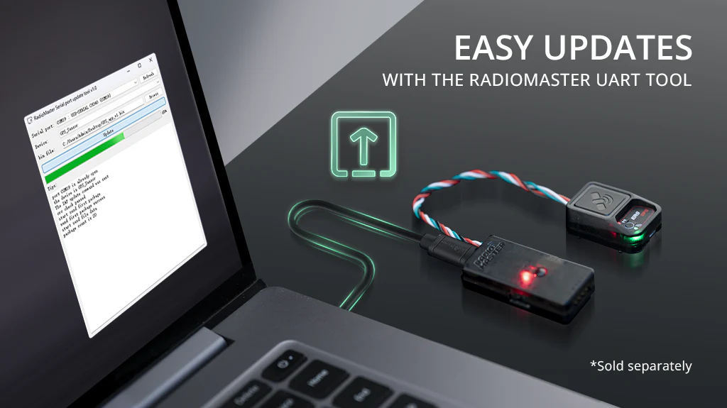 RadioMaster ERS-GPS Precision GPS Sensor for Compatible ExpressLRS PWM Receivers Measuring Speed in Airplanes Jets Boats Cars