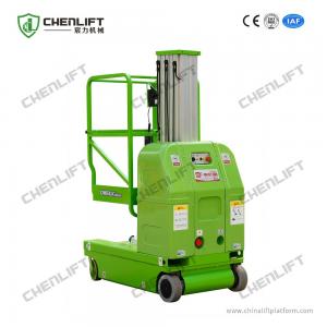 Buy cheap 7.5 Meters Electrical Aerial Work Platform Single Mast Hydraulic Lift Equipment 125Kg Loading Capacity product