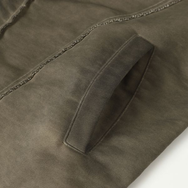 Washed Grey Zip-Up Hoodie Dark Grey Washed Varsity Jacket Men's Hooded Polyester/Cotton Vintage Windproof Breathable Winter