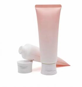 China Empty Cosmetic Transparent Plastic Tube Flip Top Cap Face Wash Cream Soft Tube on sale