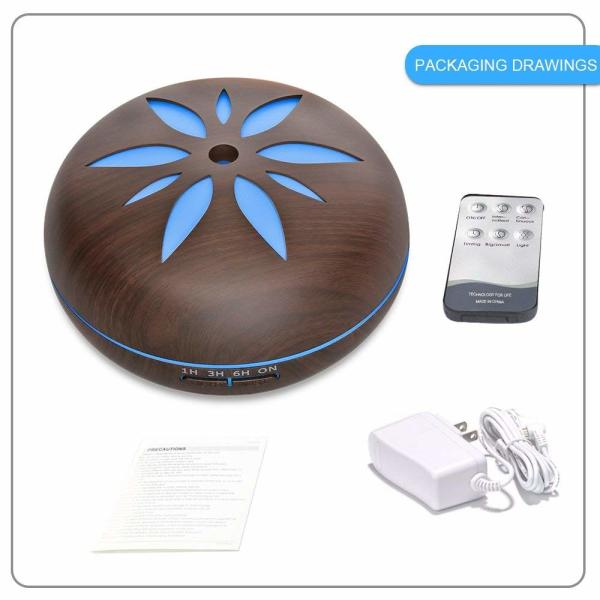 500ml Electric Aroma Diffuser wood Ultrasonic Air Humidifier cool Mist Aromatherapy for home