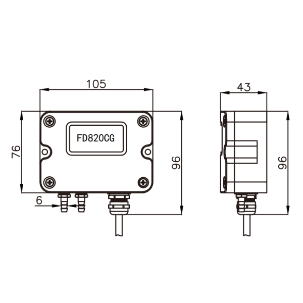 Wall Mounted Micro Differential Pressure Transmitter Integrated Monitor For Temperature Humidity & Pressure