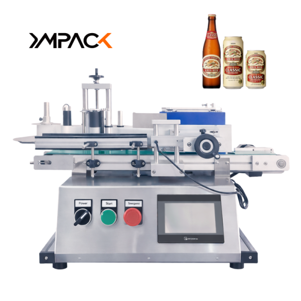 Desktop Round Bottle Labeling Machine Automatic Wine and Juice Bottles Label Applicator Tool