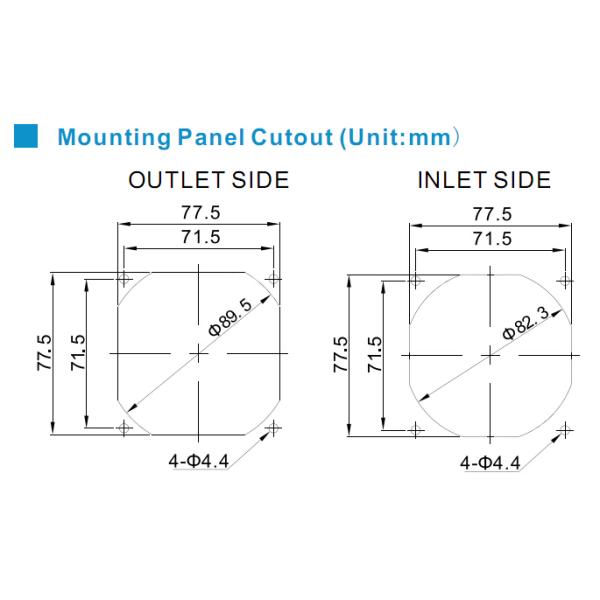 Portable Computer Case Cooling Fans 24V / 48V With Ball Bearing and Plastic Impeller