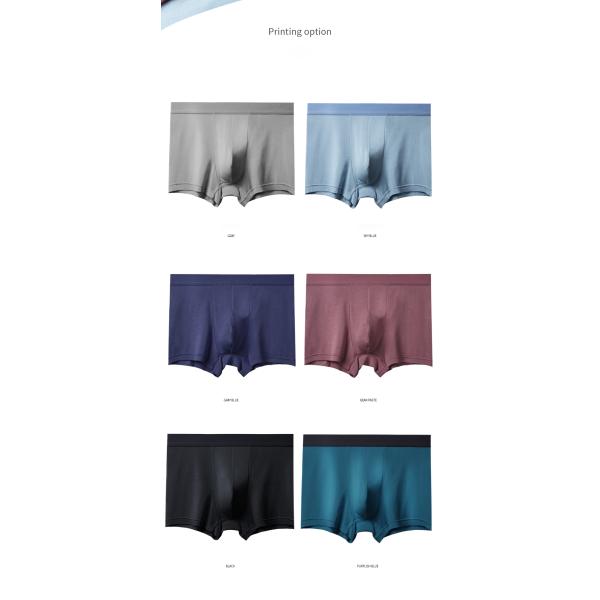 Regenerated Cellulose Mens Breathable Panties Solid Color Seamless Boxer Briefs Mens