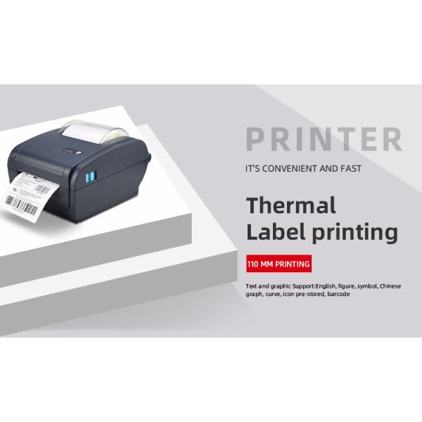 CPCL/ESC/P0S Command Wireless 4x6inch Mini Thermal Label Printer for Shipping Labels