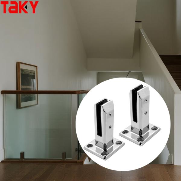 High Quality Stainless Steel Modern Black Glass Spigot Clamp Post Railing Pool