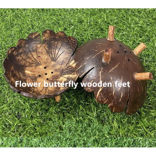 Firlar Bathroom Coconut Shell Soap Box Natural Handmade For Kitchen Tub