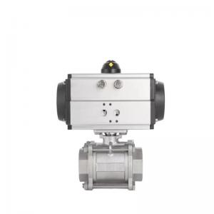 Buy cheap 2 Pneumatic 3PC Thread Stainless Steel Ball Valve Customized Support OEM Fob Term product