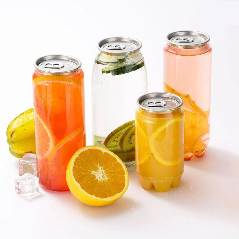 Food Grade PET Plastic Jar and Beverage Can with Customizable Size and Easy Open Lid for Juice and Yogurt