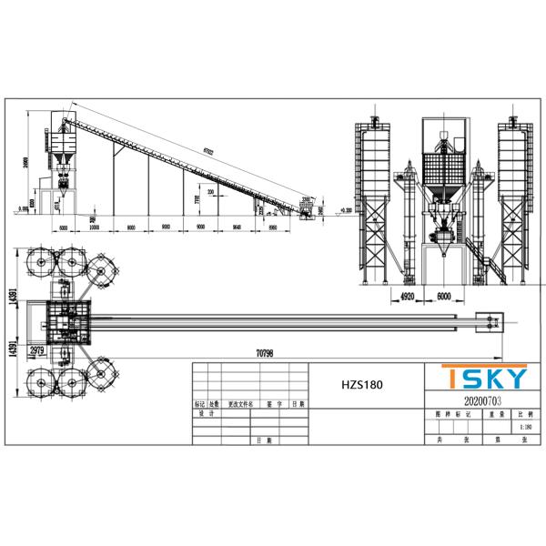 2x55KW HZS180 Ready Mixed Concrete Batching Plant