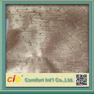 China Waterproof Artificial Leather Fabric , Faux Leather Upholstery Fabric Embossed on sale
