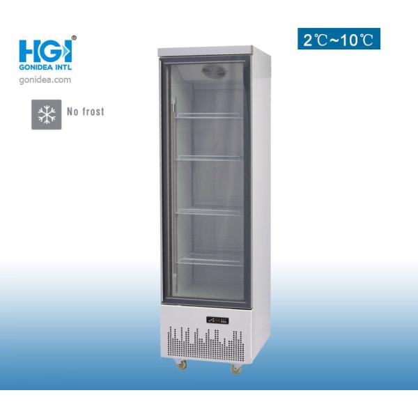 458 Liter Upright Showcase Cooler SASO Single Glass Door Beverage Cooler