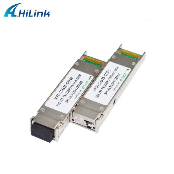 10G XFP BIDI Transceiver Module 1270nm 1330nm 20km Optical Fiber
