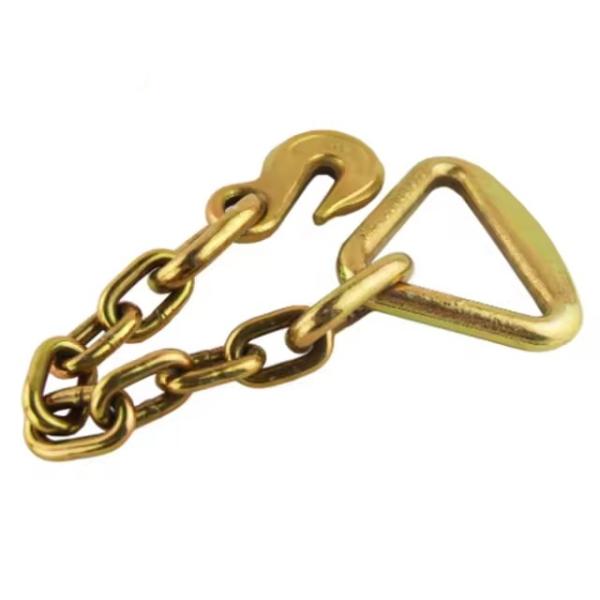2t Working Load Limit Ratchet Load Binder with Standard G70 Chain Triangle Ring and Hook