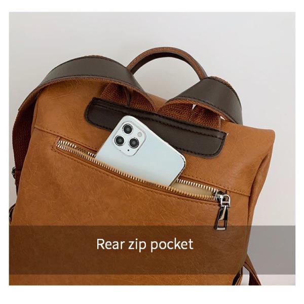 Waterproof Computer Laptop 2way Backpack for Girls Bange Bag Custom PU Leather