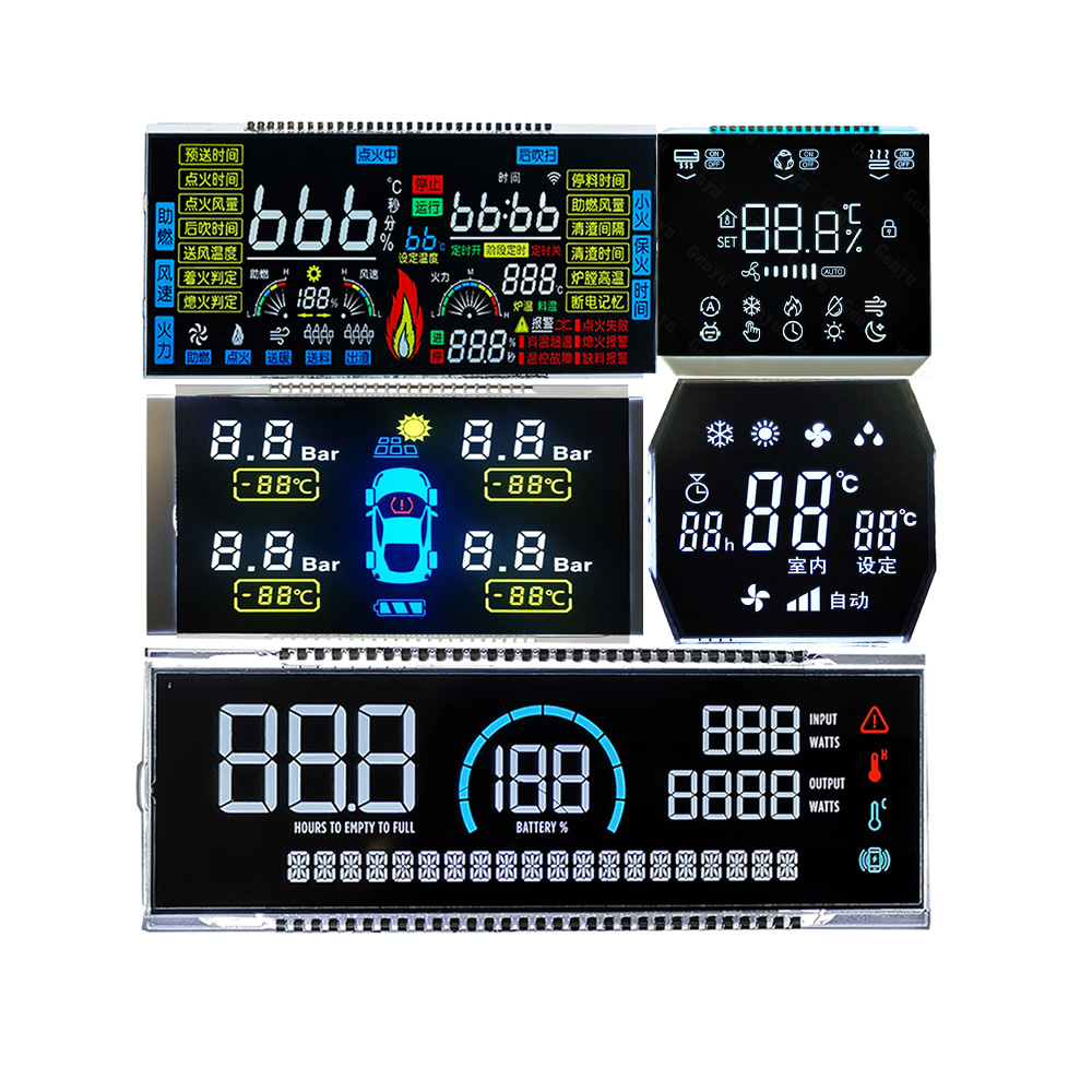 Backlight Optional Colors 16 Segment TN LCD 14 Segment Large 7 Segment LCD Display Digit HTN STN Monochrome Display