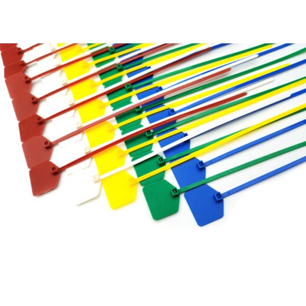 Custom 220mm Length Writeable Coloured Cable Ties With 30*21 Mm Marking Area