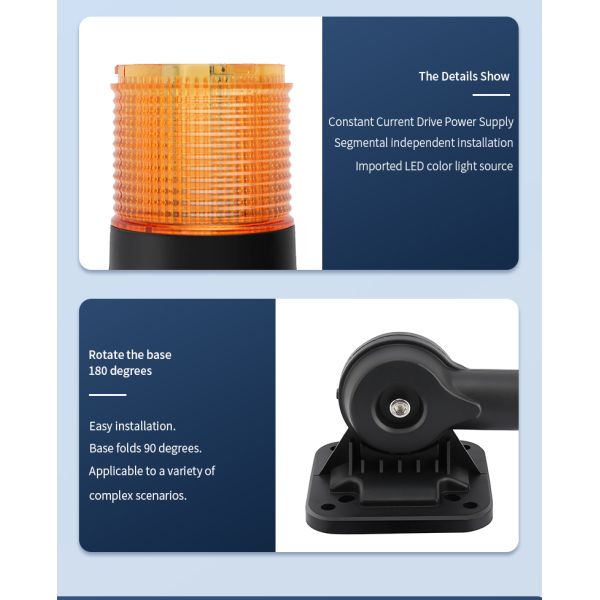 Durable Q1 Series Machine Signal Tower Light Stacked LED Warning Light For Machinery