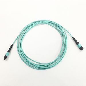 Buy cheap 8F MPO Patch Cable OM3 50/125μM 3.0mm OFNR Aqua For Data Center Infrastructure product