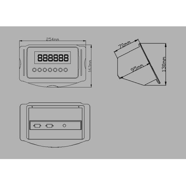 Green LED Display Plastic Weight Indicator , Animal Weighing Scale Indicator