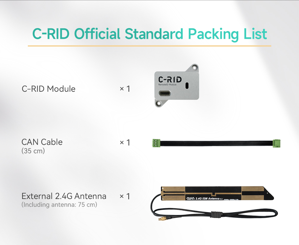 CUAV C-RID Remote ID Module For Drones RC Airplane Gps Track Identification Code Agriculture Accessories Parts