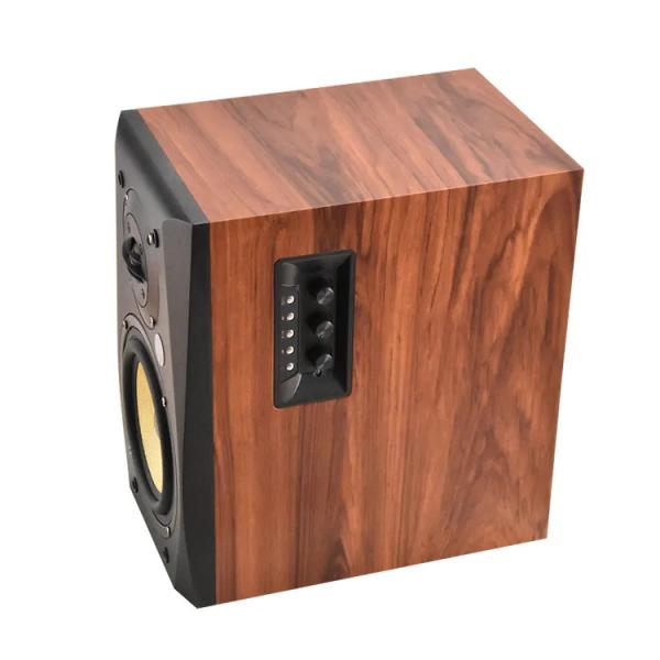 100W Wood Color Bluetooth Studio Speaker With 6 Ohms Impedance