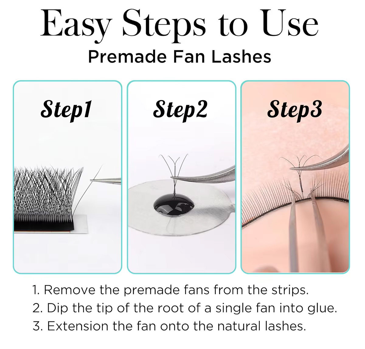 Shape Volume Eyelashes Extension Individual False Eyelashes W Lash 3d 5d 6d Clover Lashes Private Label