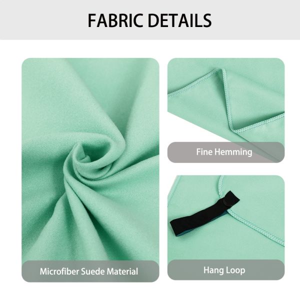 SGS Suede Microfiber Sports Towel Personalised Swimming Towel And Bag