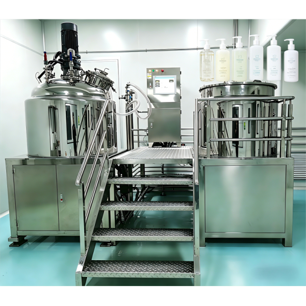 PLC Controlling Cosmetics Making Vacuum Emulsifier Mixer Homogenizer