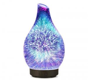 China 3D Colorful Mirror Fireworks Glass Electric Aromatherapy Essential Oil Diffuser on sale