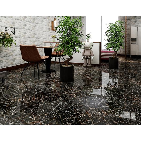 600x600mm Gold Glazed Porcelain Floor Tiles AAA Grade
