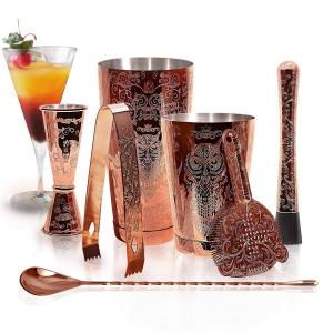 Buy cheap 18/8 Stainless Steel Homeware Bar Set Etching 7 Pieces Baroque Style product