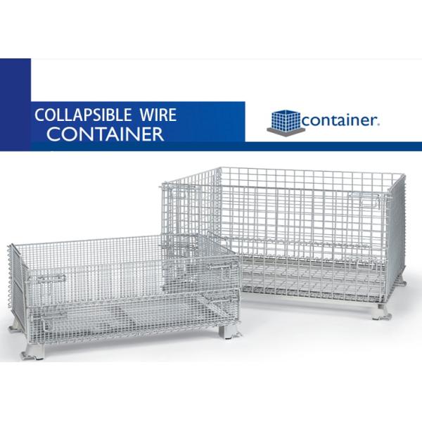 Hot Dipgalvanized Wire Mesh Container Durable Wire Metal Storage Cage With Wheels