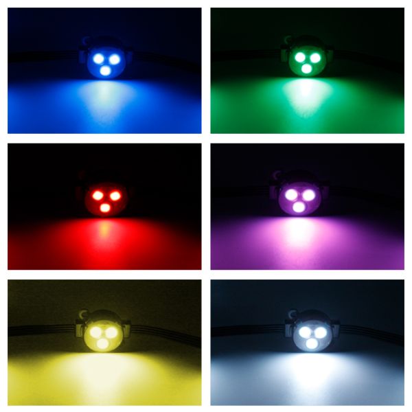 40mm DC24V RGB LED Point Light suitable for integration with remote lighting management