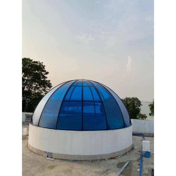 Blue Polycarbonate Solid Sheet Smooth Surface 100% Virgin Polycarbonate Resin Customizable Thickness UV Protection Included