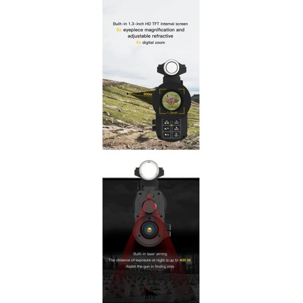 32G 4x Military Night Vision Spotting Scope 1M VGA With 5W 850 Infrared Light