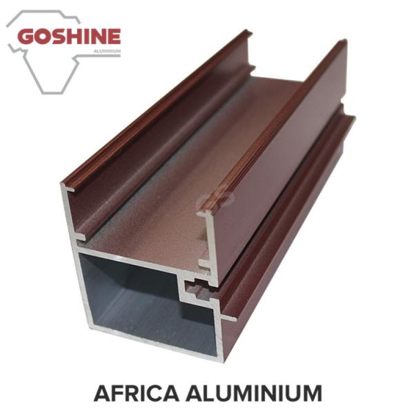 Industrial Wood Finish Aluminium Profiles For Polycarbonate Sheet OEM / ODM