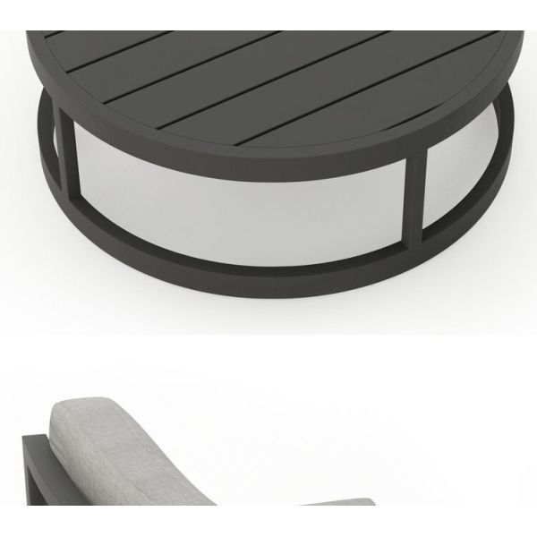 Luxury Outdoor Sofa Courtyard Villa Garden Outdoor Arc-shaped Leisure Combination Aluminum Alloy Waterproof Sunscreen Sofa