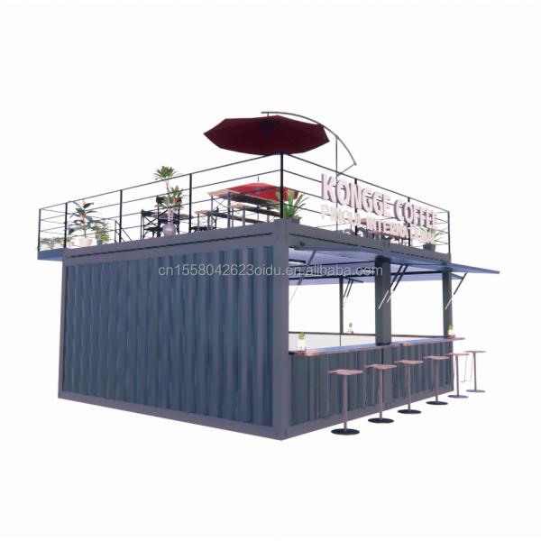 Modern Design Mobile Container Bar for Urban Houses Fully Equipped Prefab Restaurant and Coffee Shop in Customized Color