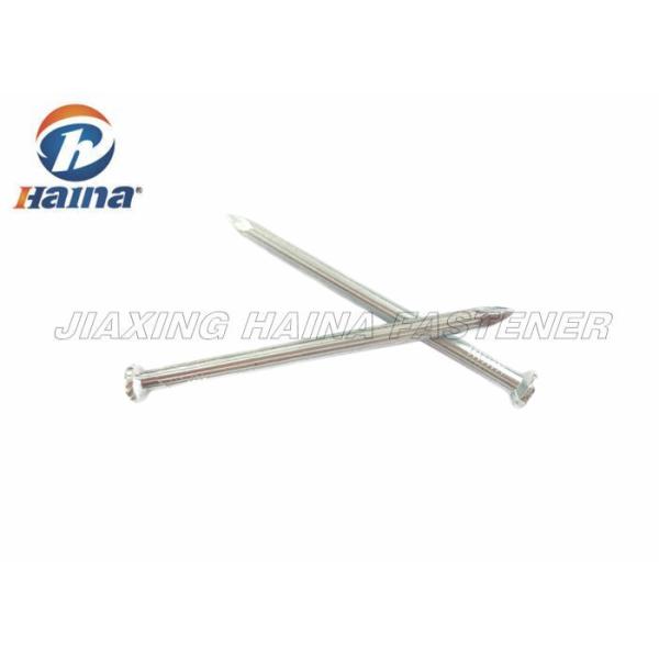 Knurled Shank Steel Concrete Nails No Thread For Rough Framing / Construction