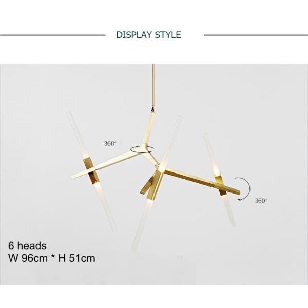 Black Gold Modern Art Pendant Light Aluminum 6 10 14 20 heads for Dinning Room Living