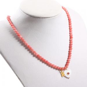 Lady White Pearl Natural Stone Jewellry Necklace with Pendant