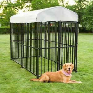 China Large Outdoor Dog Kennel Heavy Duty Metal Frame Fence Dog Cage Outside Pen Playpen Dog Run House with UV & Waterproof on sale