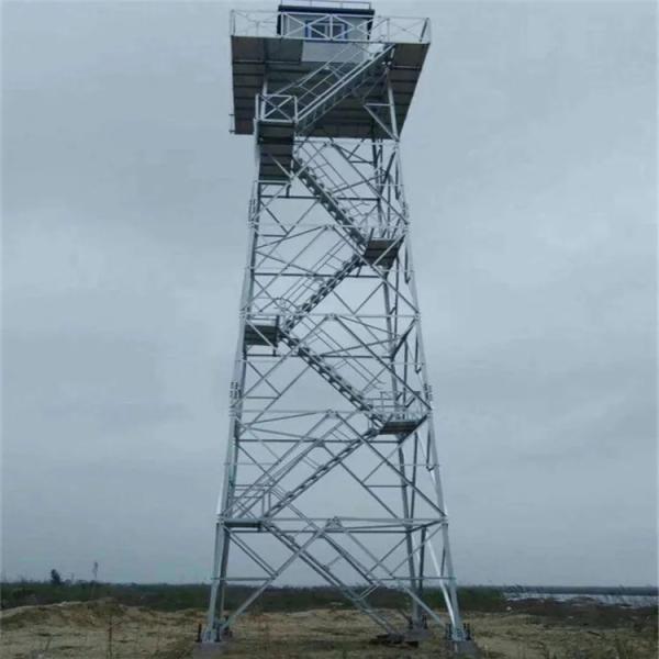 Steel Structure Tourist Tower Guard House Platform Observation Tower Angle Lattice Steel Watchtower