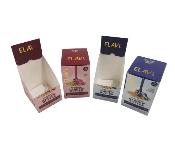 Wholesale Custom Logo Paper Candy Jelly Chocolate Bar Snack Display Packaging Supermarket Product Display Retail Box