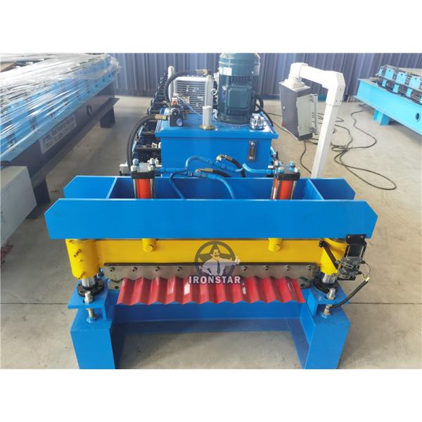 “Power Saving Automatic 836mm PPGI Corrugated Roof Roll Forming Machine Metal Wave Roof Sheet Making Machine PLC Control Power Saving 836mm Corrugated